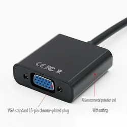 Display Port DP to VGA Adapter Cable Male to Female Converter for PC Computer Laptop HDTV Monitor Projector