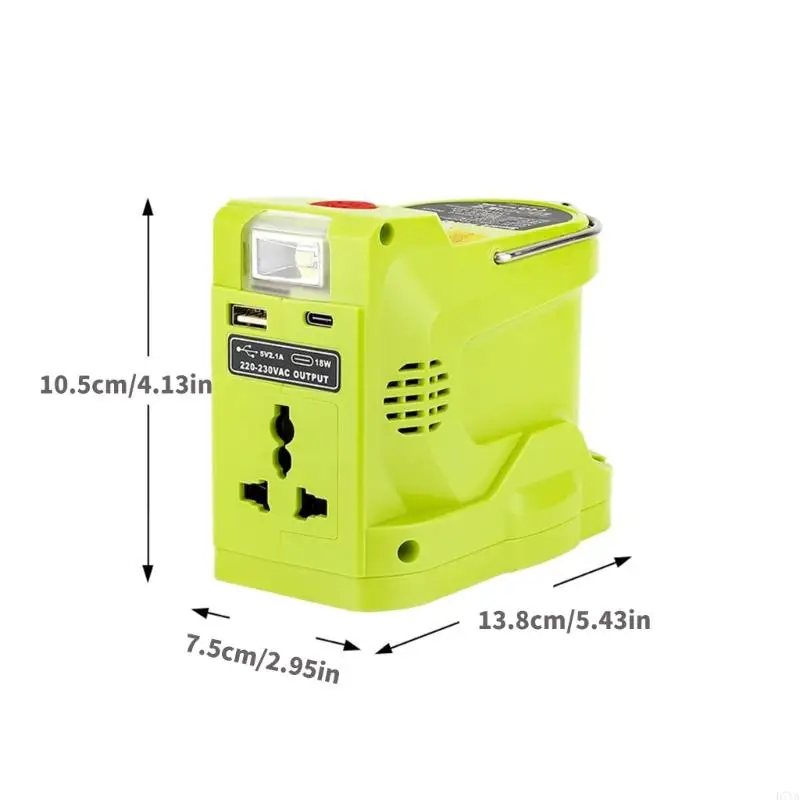 DC12-24V to AC120V/220V Power Inverter For Outdoor Camping And Emergency Use With 200W Output And Lithiums Battery D7YA