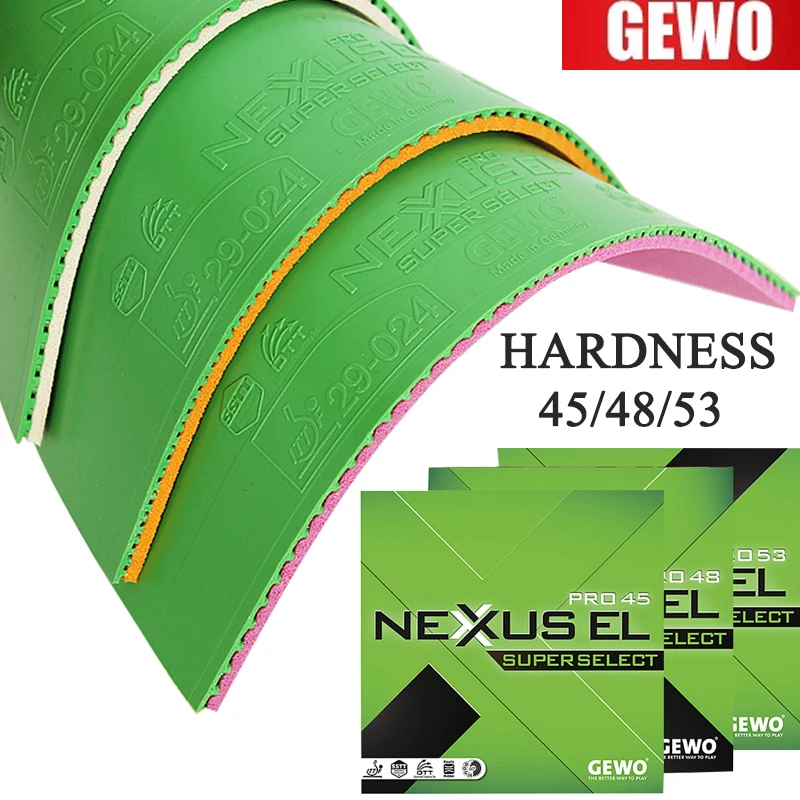 

GEWO NEXUS EL PRO 45 48 53 Table Tennis Rubber Sheet with Pre-tuned Cake Sponge German Green Black Non-sticky Ping Pong Rubber