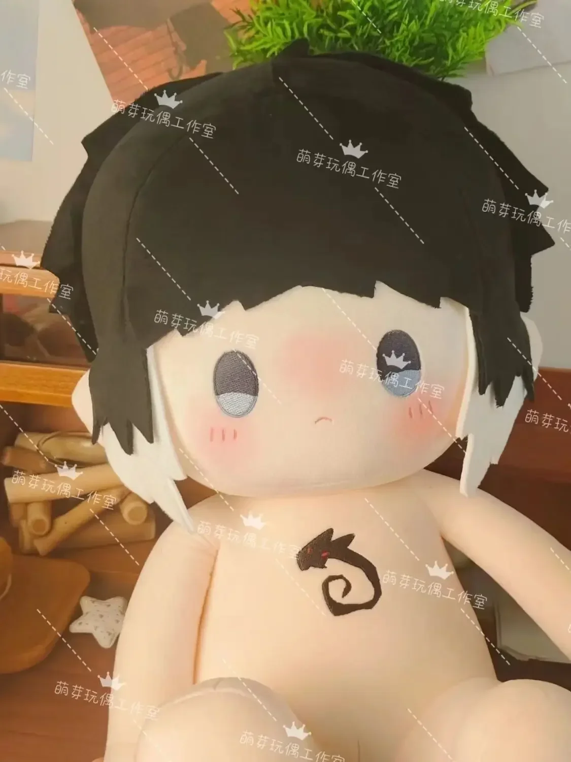 

Cute Anime Role Ryunosuke Akutagawa Handsome Boy Cosplay Cotton Stuffed Doll Body Dress Up Clothes Plushie Pillow Toys Gift 40cm