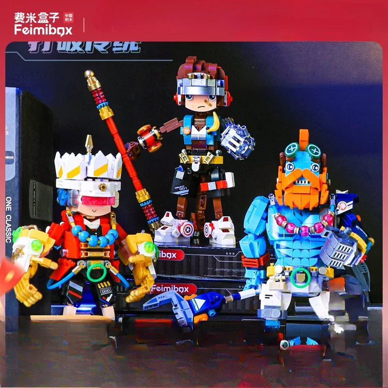 Spot Fermi Cyber Journey To The West Series of Building Blocks Trendy Play Assembly Movable Gift Ornament Model Anime Collection