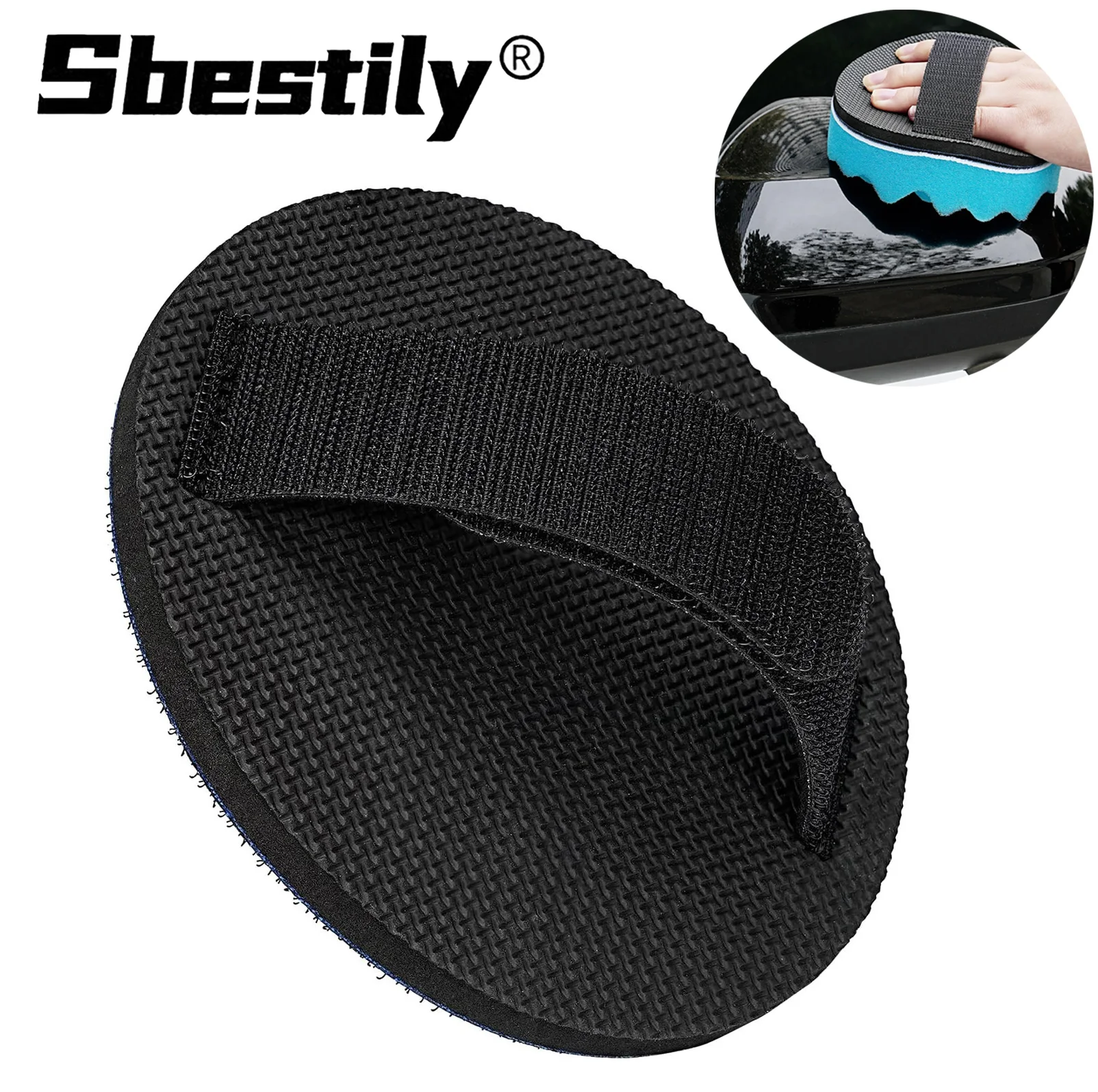 5/6 Inch Handheld Flexible Sanding Stand Hand Pad Hook and Loop Fastener Polishing Pad For Car Surface Furniture Waxing Repair