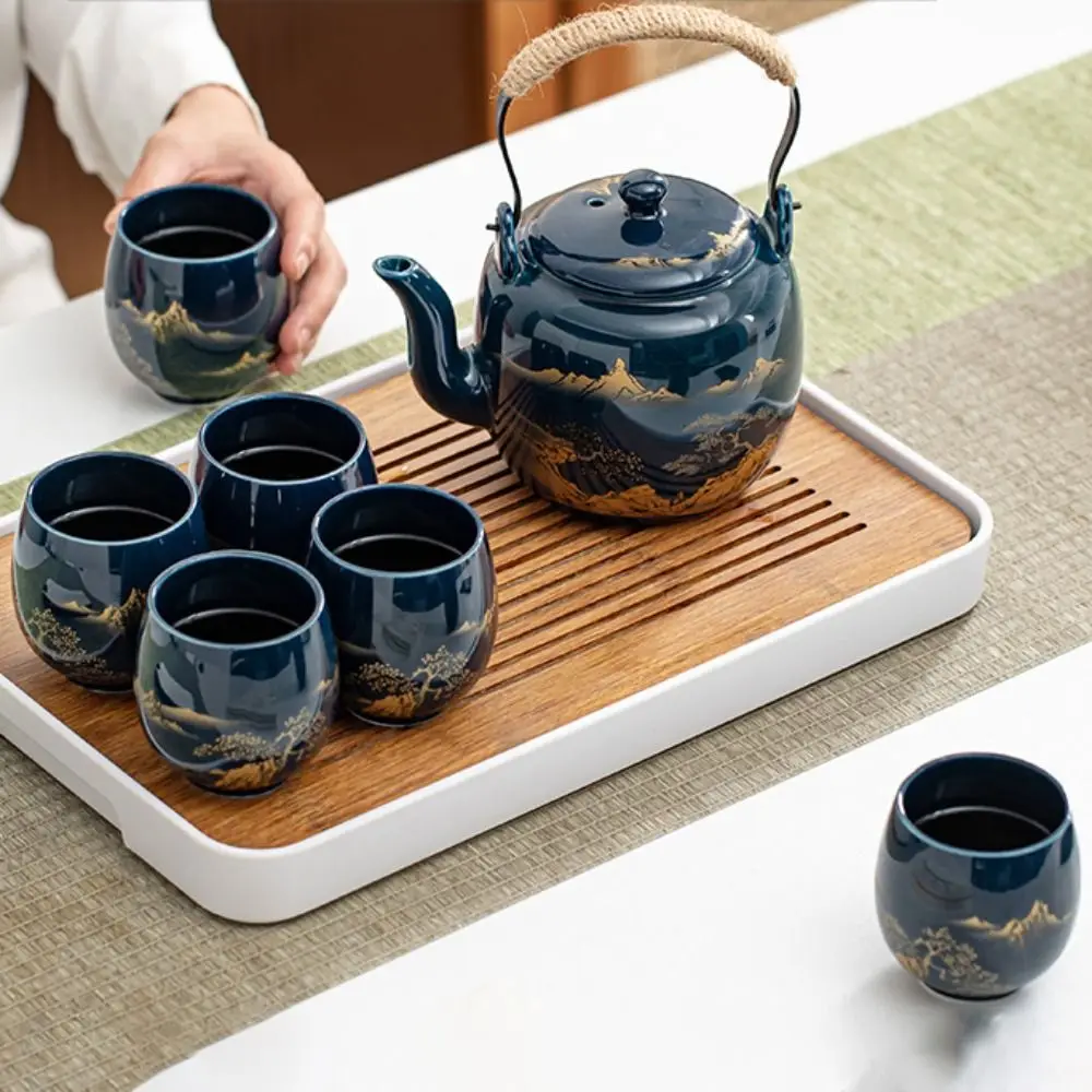 

2pcs Household Japanese-style Ceramic Teacup Retro with Glaze Simple Master Mug 180ml Smooth Surface Kung Fu Tea Cup Gift