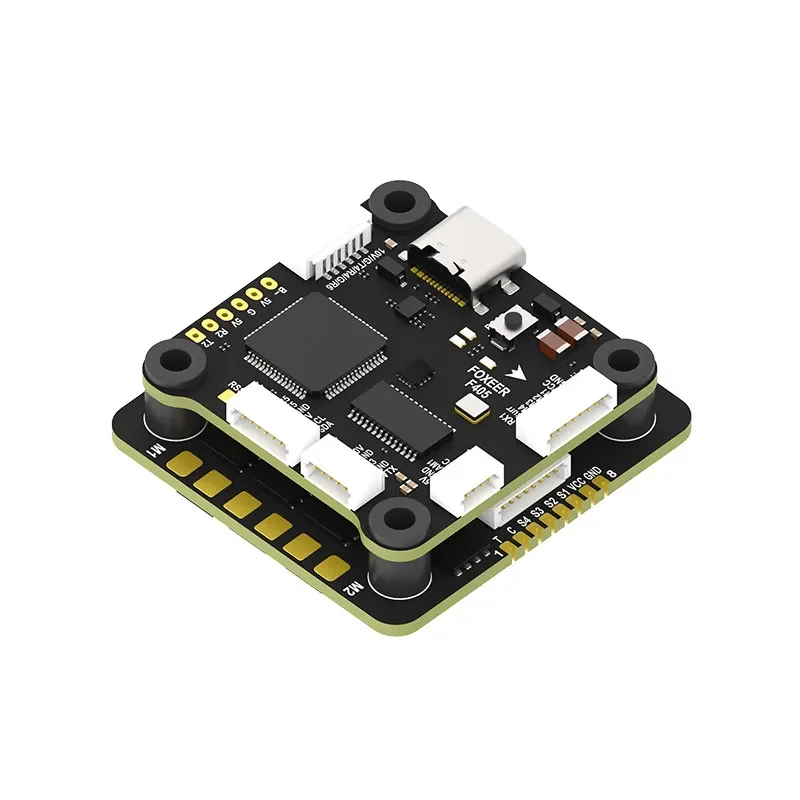 BoMasMFOXEER F405 V2 Flight Stack 55A BLHeli32 ESC 4-8S Lipo ICM42688-P Gyro Dual Camera Port For FPV Racing Drone