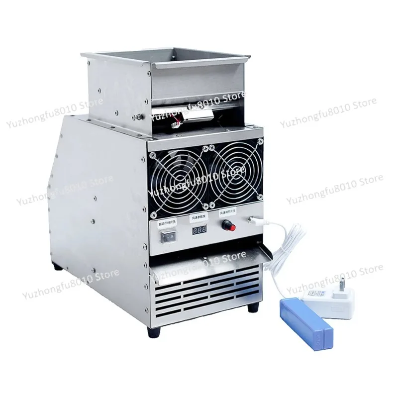 Electric Grain Shell Blower Winnower Winnowing Machine Birds Feed Wind Sheller Adjustable Blowing Machine with Vibration Motor