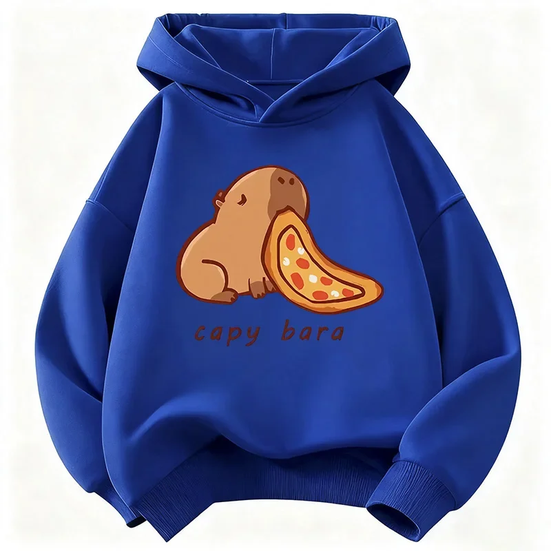 Children's casual hooded sweatshirt - Latest trendy style - Cute water buffalo print pullover hoodie