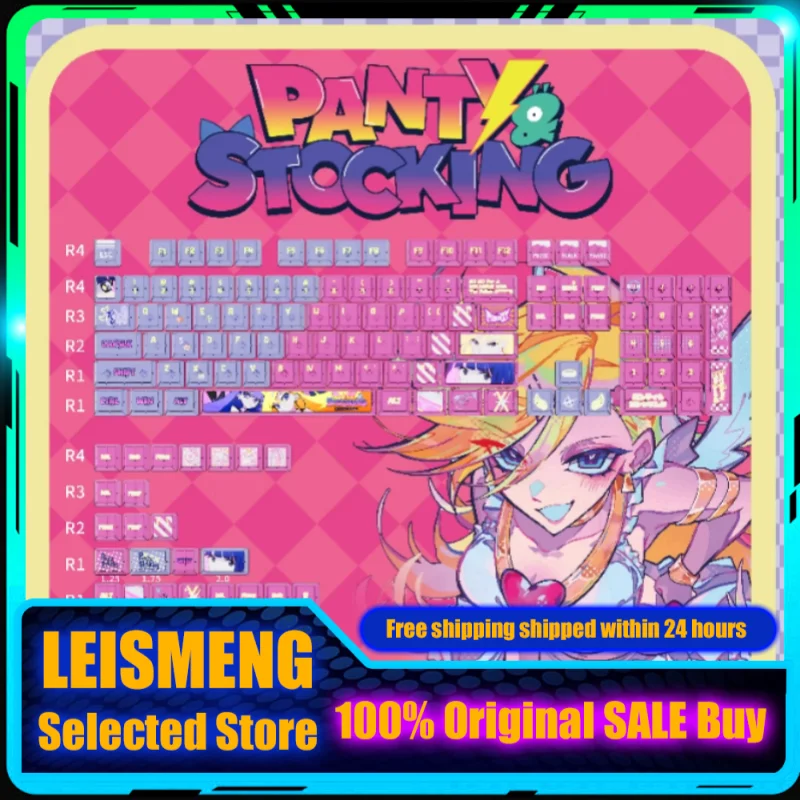 

Original Angel Anime Theme Keycap Machine Keyboard Thermal Sublimation PC Gaming Keyboard Collection Gifts Customized Keycaps