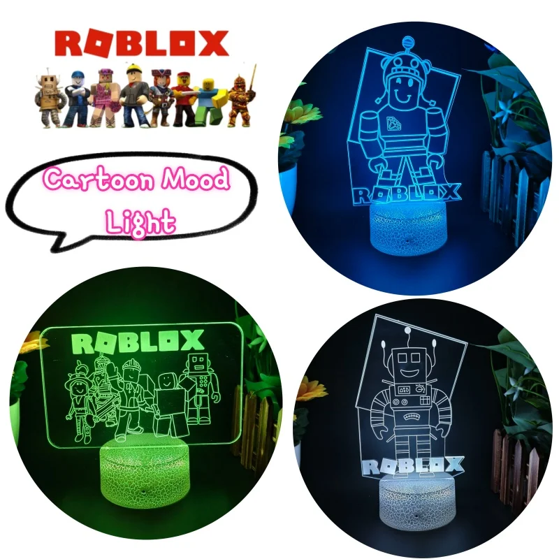 

Новый Roblox творческая личность ручной студенческий настольный ночник анимация мультфильм прикроватная атмосферная лампа подарок на день рождения