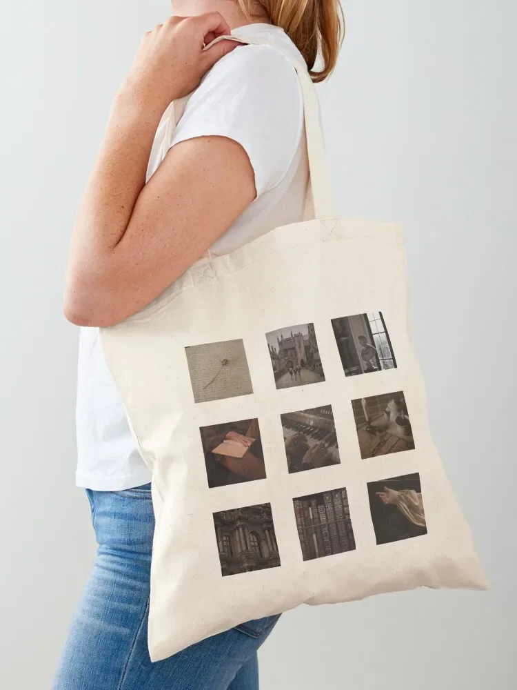 

Dark Academia Moodboard Tote Bag shopper bags for women custom tote bag reusable grocery bags custom fabric bag