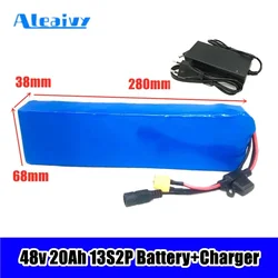 48V 20Ah battery pack 18650 lithium-ion battery pack 13S2P conversion kit octagonal 500W 750W and 54.6V 2A charger+XT60 plug