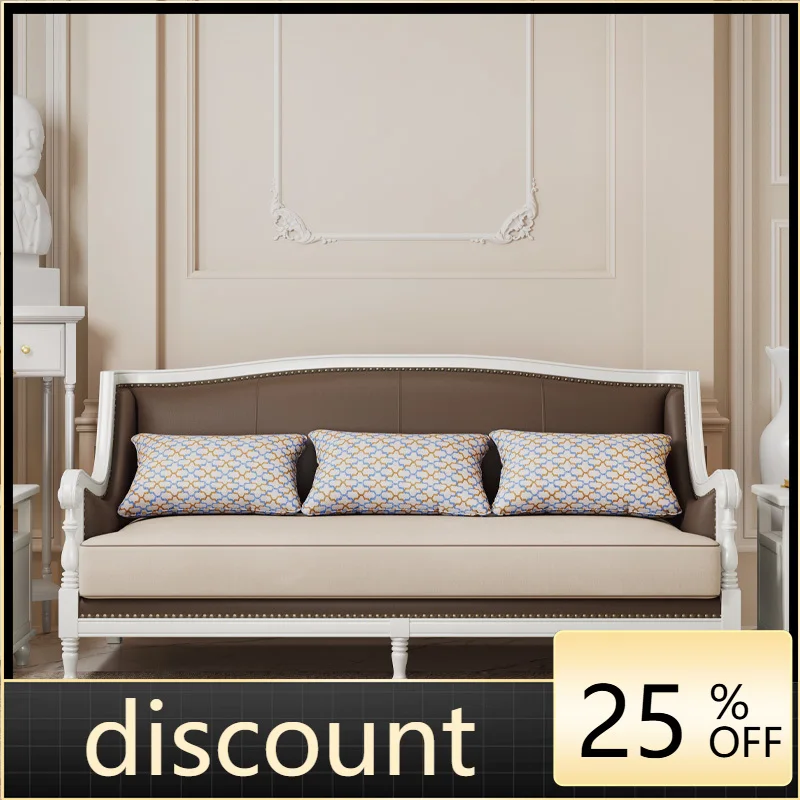 

LMM all solid wood carving modern simple combination high-end French large apartment living room