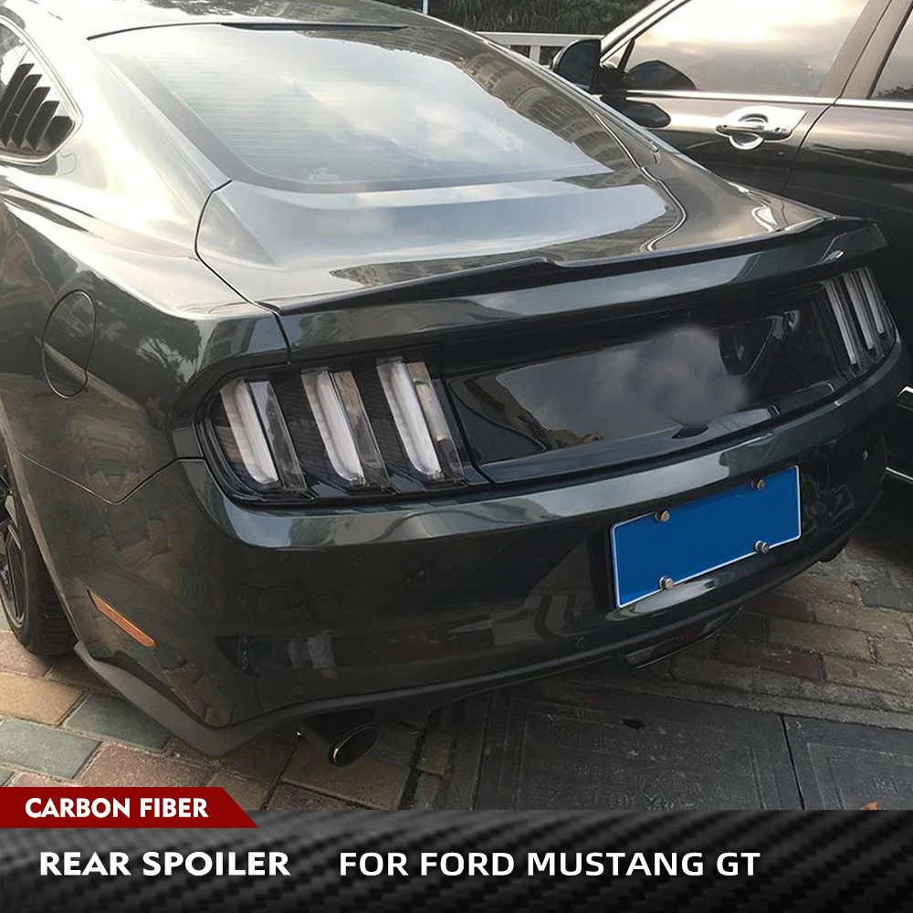 

Carbon Fiber Car Rear Racing Trunk Spoiler Lip Wing for Ford Mustang Coupe GT 350 2015 - 2018 Car Rear Trunk Spoiler Wing