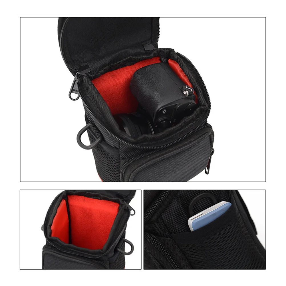 حقيبة كاميرا متعددة الاستخدامات مع حزام كتف متقاطع، حل تخزين كاميرا محمول للكاميرات الرقمية المدمجة بدون مرآة