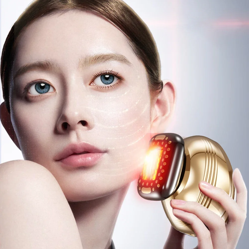 豪華なレザーギフトボックス包装レッド美容機器大面積フェイシャルコンタクトガイドギフトに最適スキンケアツール