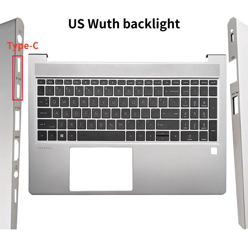 New For Probook 450 455R G10 HSN-Q34C ZHAN 66 15 G6 US/UK/RU/SP/IT Backlit Keyboard Palmrest Upper Cover With SD Interface Case