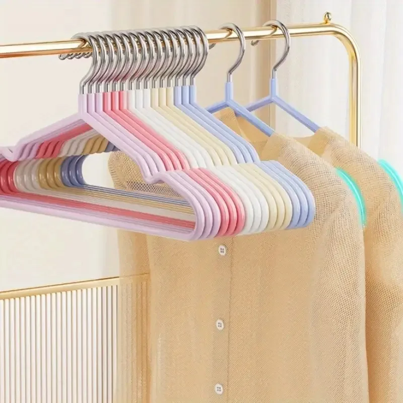 5pcs Heavy Duty Metal Clothes Hangers with Anti-Slip Design | Curved Wardrobe Closet Storage Hooks for Shirts Durable