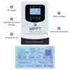 ソーラーバッテリー充電コントローラー,12V,24V,48V,60V,72V,96V,MPPT,レギュレーター230V DC,LiFePo4用 5