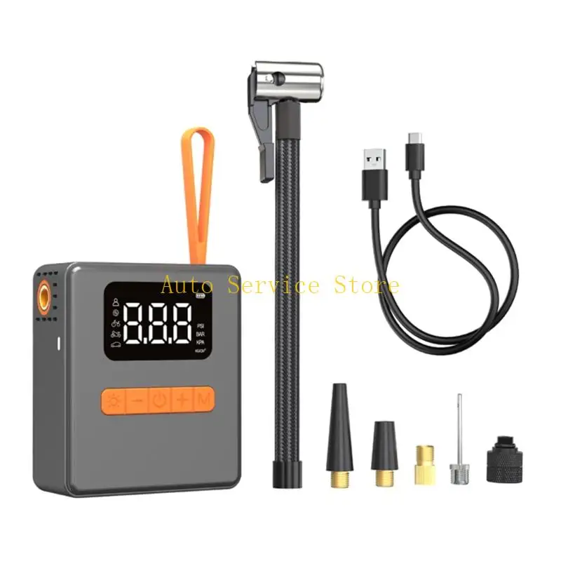 

462A Compact Electric Tire Inflator with Digital Display & Light for Vehicles Fast