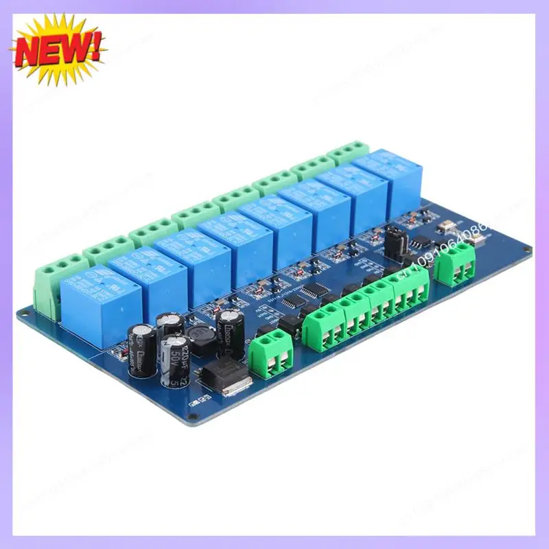 Module de relais T24C Modbus-Rtu 8 canaux Modbus RTU 8 entrées de commutation Communication RS485 TTL Durable facile à utiliser