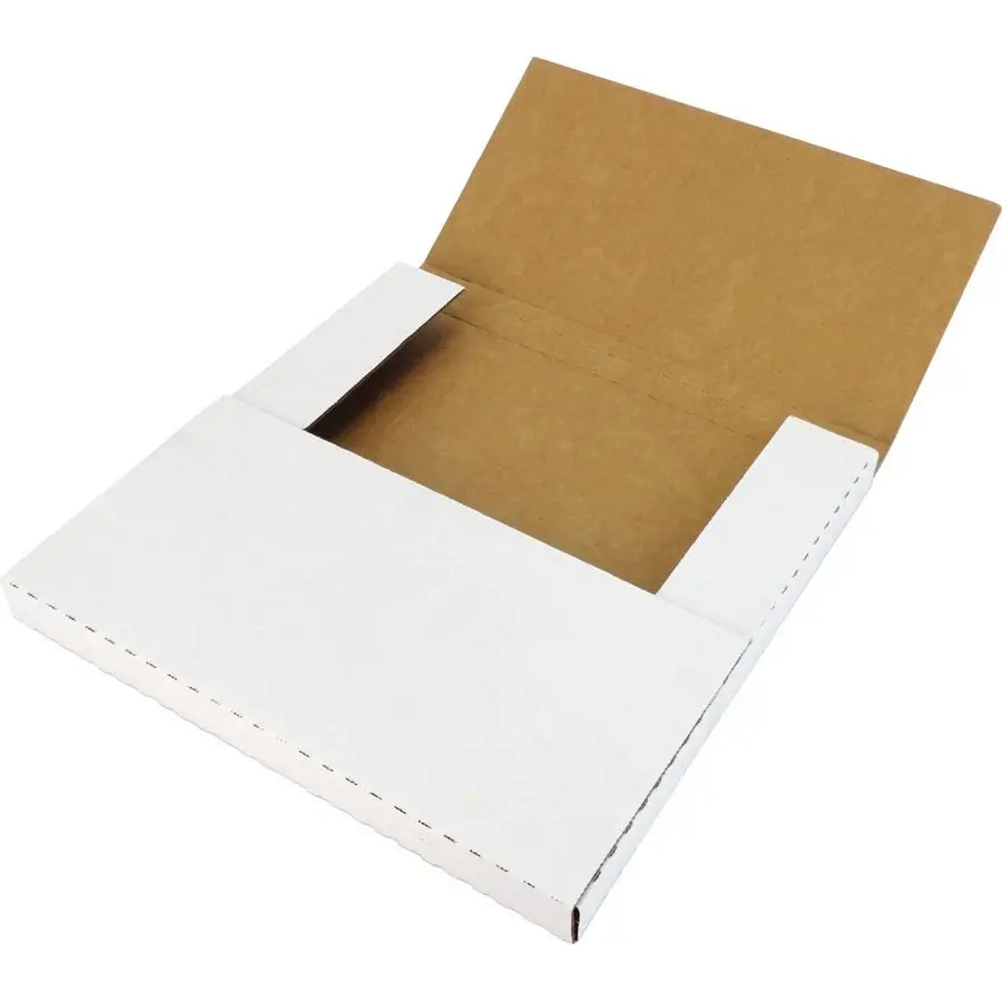 

White Vinyl Record LP Shipping Mailer Boxes Holds 1 to 3 12 Records Adjustable Height STRONG 32 ECT Cardboard 12BC01VDWH