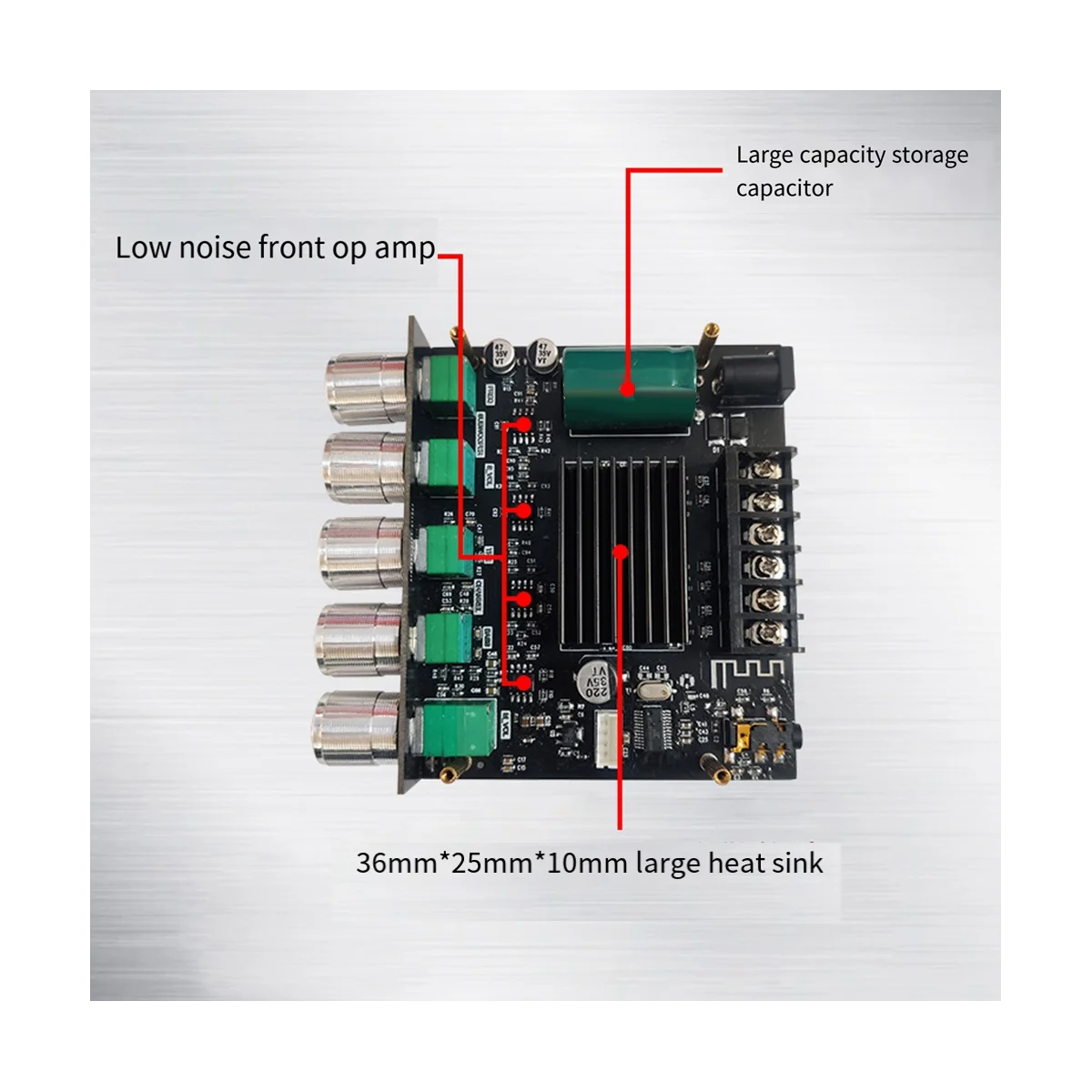 Carte d'amplificateur de puissance numérique Bluetooth, amplificateur haute puissance, technologie haute basse, canal 2.1, 50W x 2 + 100W