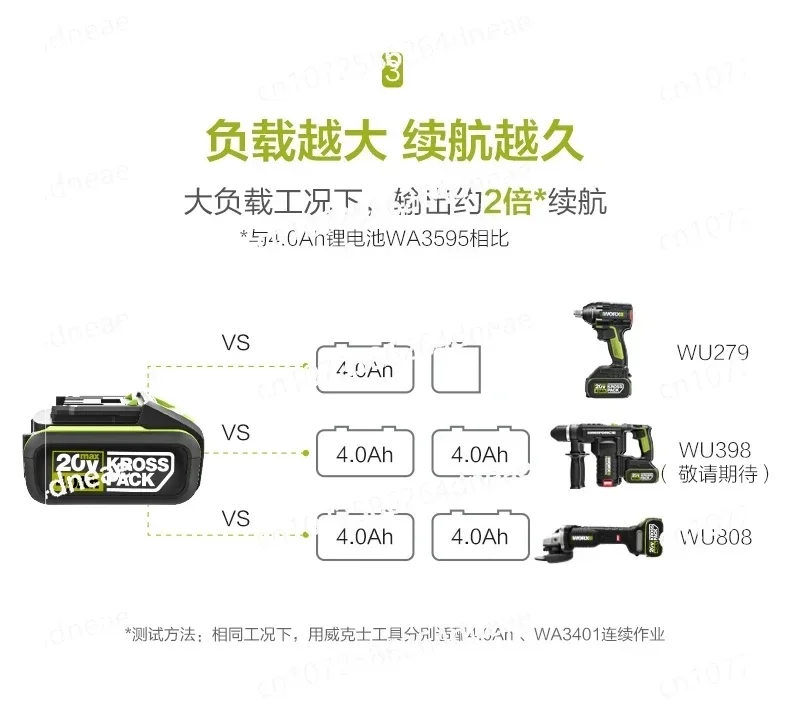 Charger 20v Bigfoot 4.0 6.0 Large Capacity Lithium Battery Drill Hammer Wrench Chainsaw Adapter