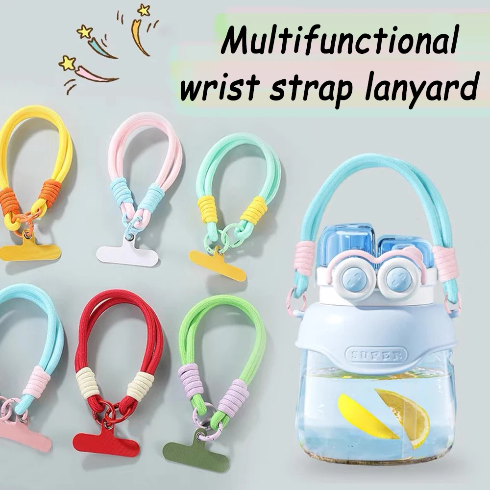 

Candy Colors Wristlet Keychain Multifunction Anti-Lost Wristlet Strap Lanyard For Phone Bottle Bag Key Hanging Decor Women Gifts
