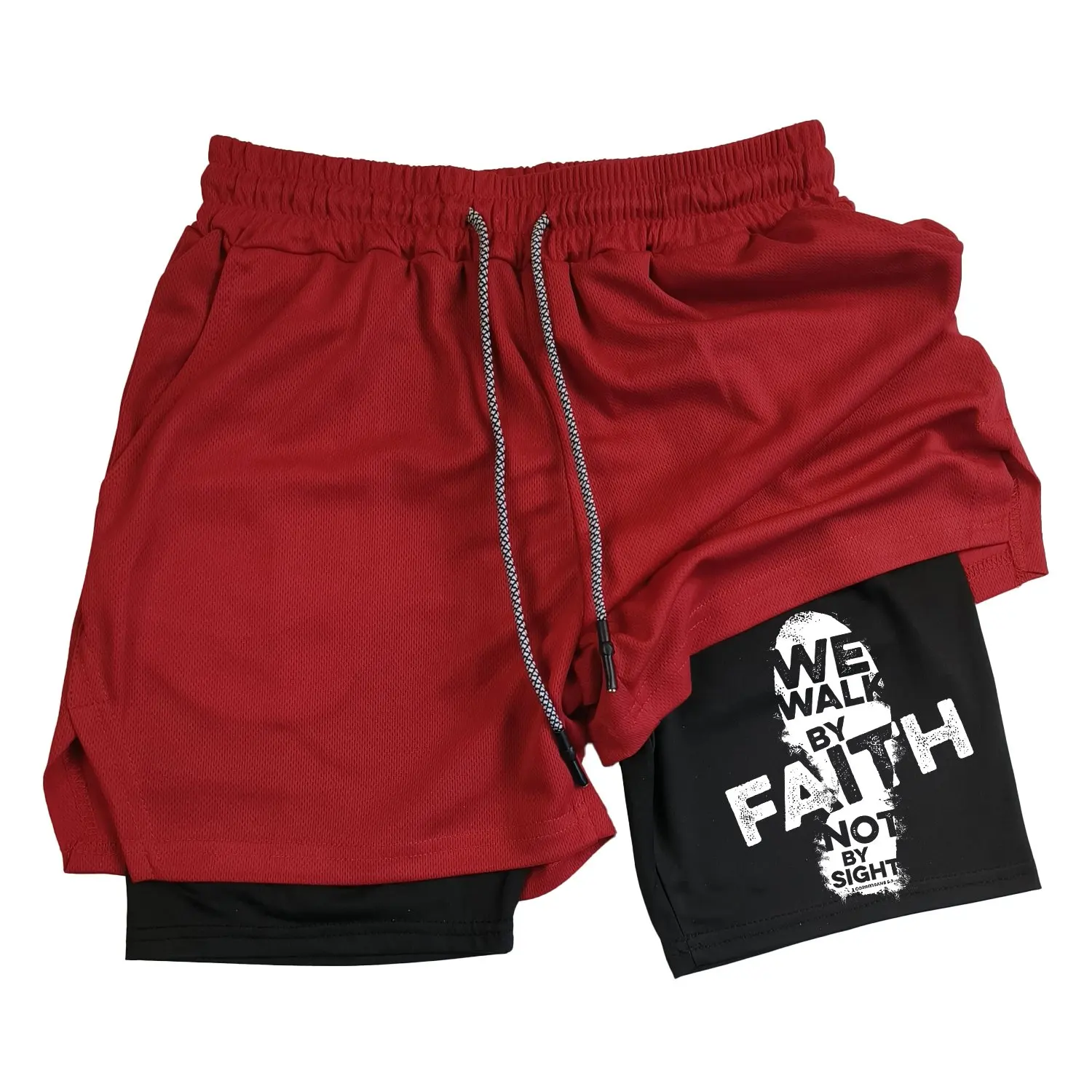 Men's Faithful Theme Quick-Dry Shorts | Double-layer quick-dry breathable fabric, classic 