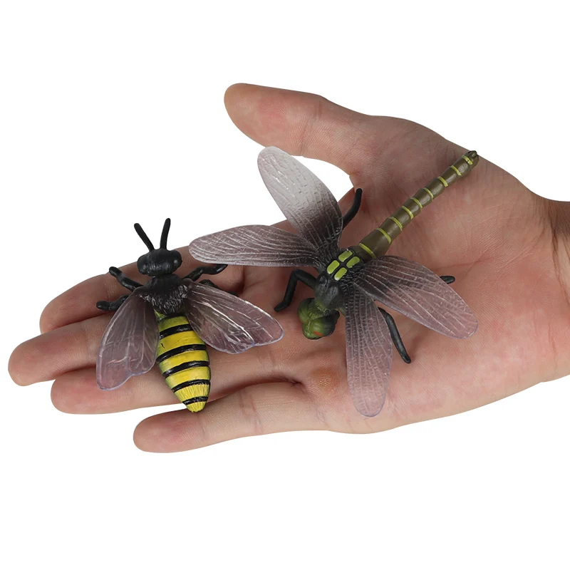 Oenux Wild Insect Animals Model Set Butterfly Scorpion Mantis Cicada Lizard Action Figures Miniature Kid Education Halloween Toy