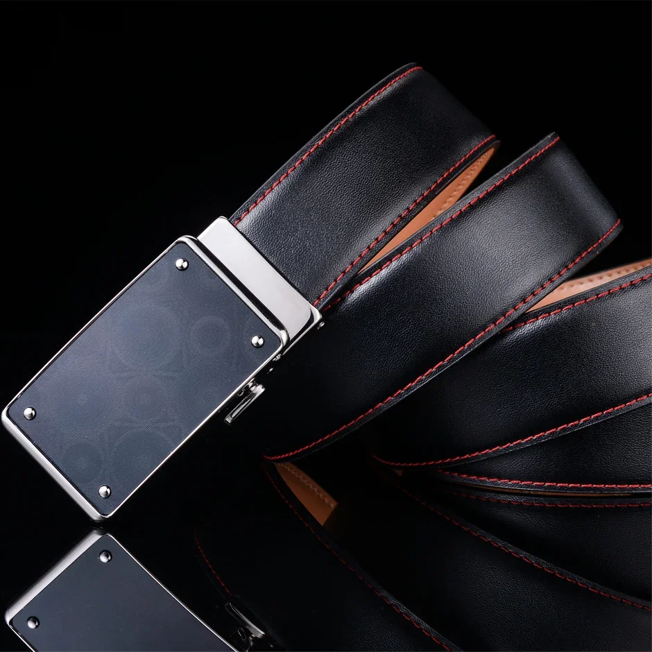 

Plyesxale Automatic Belt Men Brand Men's Genuine Leather Belt Casual Belts Luxury Designer 3D Printed Alloy Buckle Cinturon G14