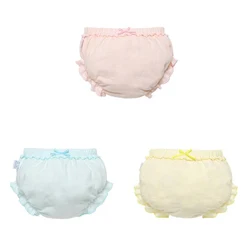 3 Piece/Lot Baby 100% Cotton Panties Girl Soft Briefs Female For Newborn Children Underwear Infant Kids Cartoon Bow Underpants