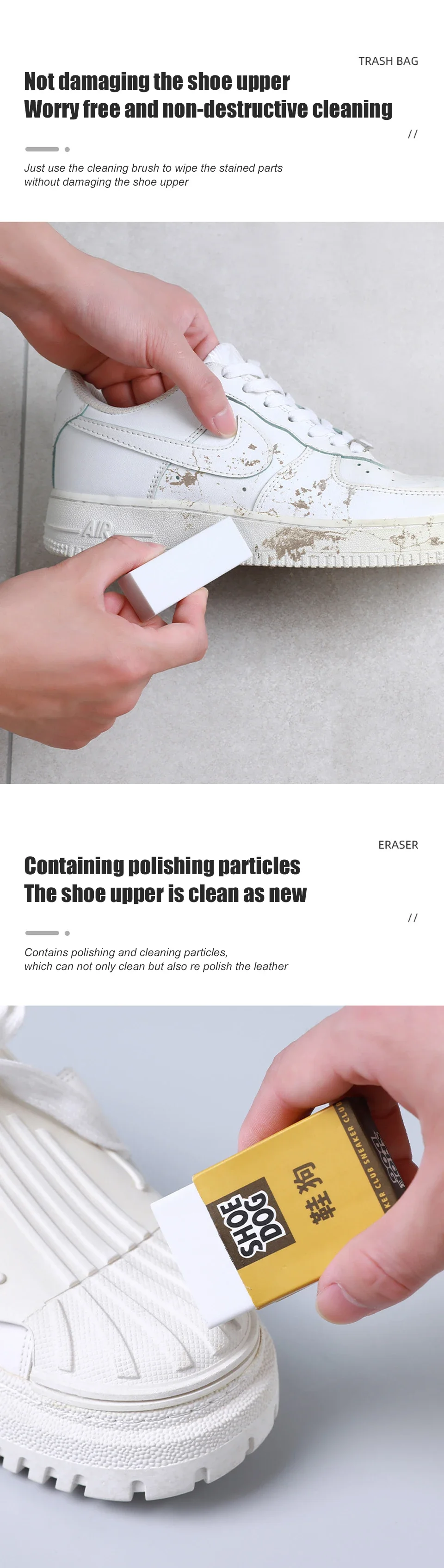 1-3 Stück Wasserloser Schuhreinigungs-Radiergummi - Sneaker-Auffrischer Reiniger Haushaltsschuhpflege-Werkzeuge – Detail 6