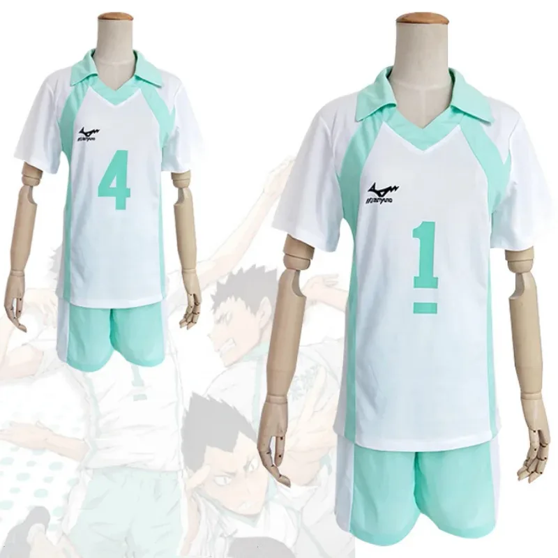 

Anime Japanese Haikyuu!! Aoba Johsai Oikawa Tooru Volleyball Jersey Sports Cosplay Iwaizumi Hajime Volleyball Shirts Costume Set