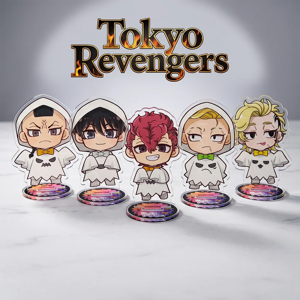 Tokyo Revengers Halloween Ghost Takemichi Mikey Draken 10CM Acrylic Stand Keychain Anime Stand Home Table Decor Desktop Display
