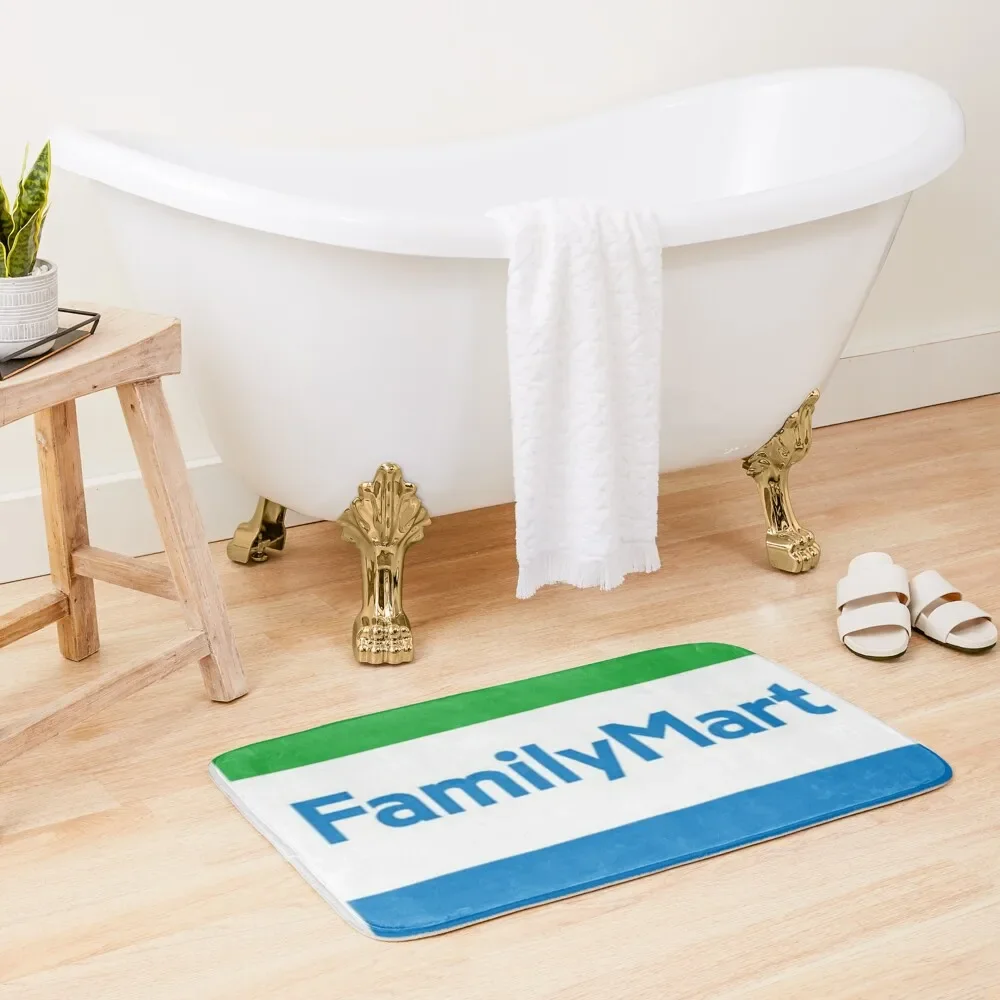 Family Mart Sign Bath Mat DoorEntrance Door Anti Slip Bath Stickers Bathroom Floors Bathroom Shower Curtain Mat