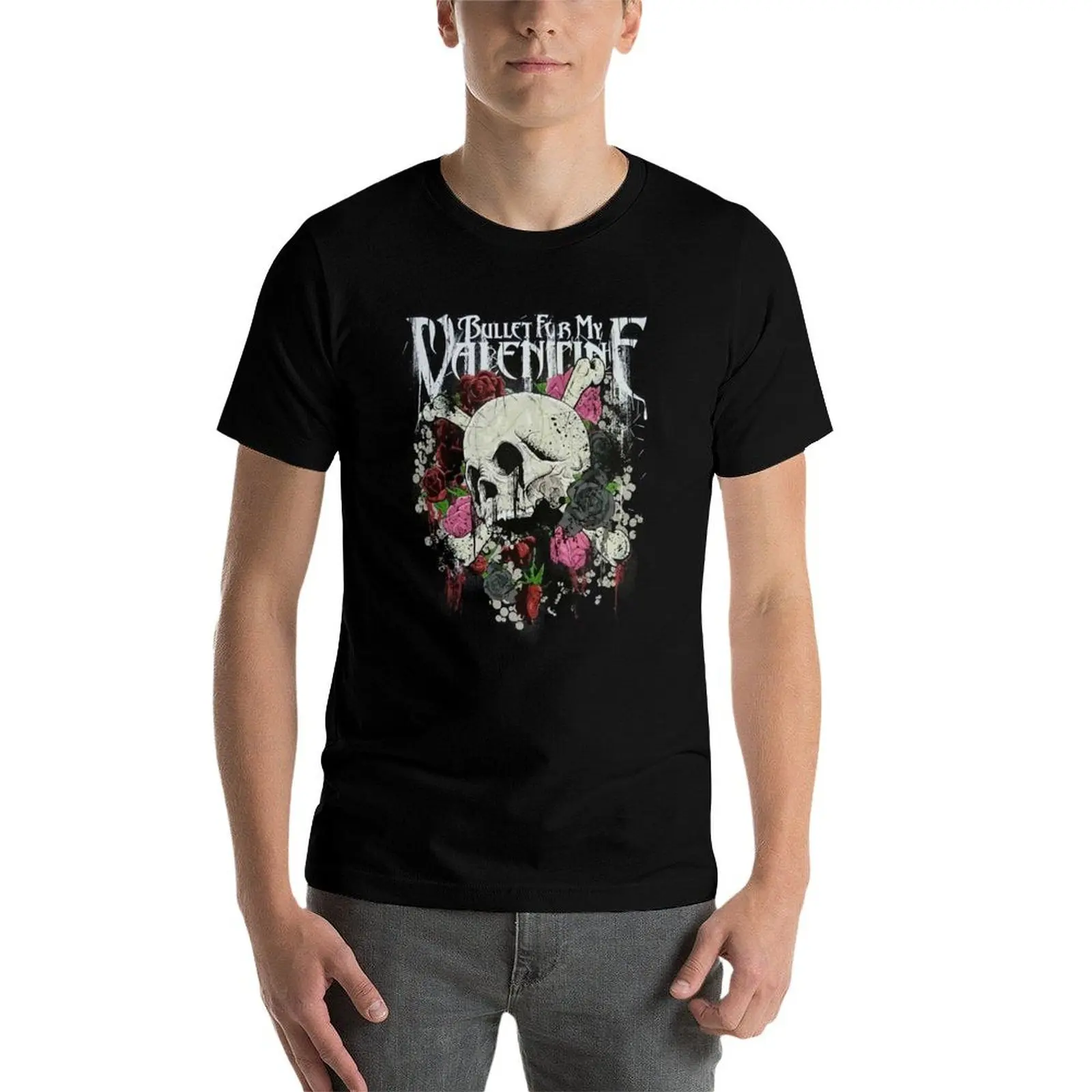 

Bullet for My Valentine - Skull and Roses T-Shirt man t shirts for men casual anime tshirt man t shirts graphic T-Shirt