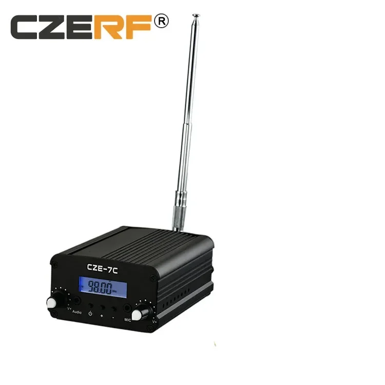 2025CZE-7C Stereo Frequency Modulation Transmitter Frequency Adjustment 1W/7W Radio Emitter Combo