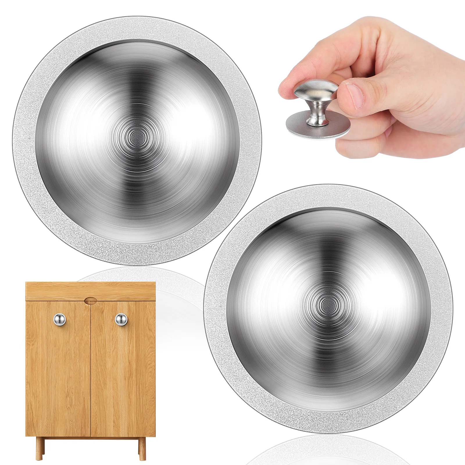 

2pcs Shower Grab Handle Self Adhesive Cabinet Pulls For Glass Doors Drawer Knobs Kitchen Bathroom Hardware Suction Cup Handles