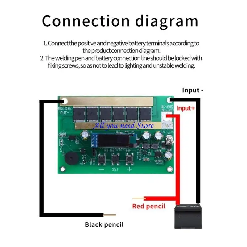 K9FB Portes bricolaje DIY Máquina soldadura Circuito circuito para 18650 batería litio
