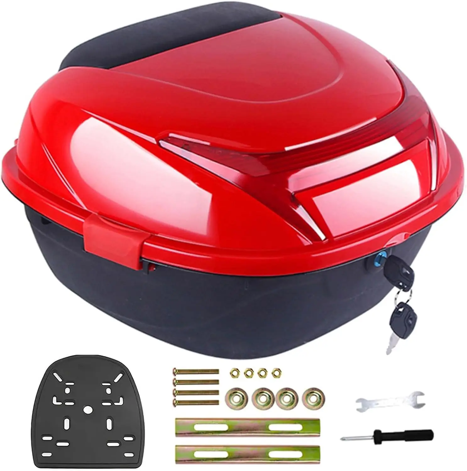 

Верхний ящик для мотоцикла, верхний чехол для шлема скутера, хвостовой багажник, багажник, чехол для хранения со спинкой, универсальный чехол для хранения шлема Bo