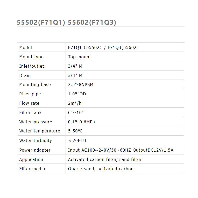 Flow Type Automatic Filter Valve for Glass Fiber Reinforced Plastic (GRP) and Stainless Steel Tanks 2 Cubic Meters/h