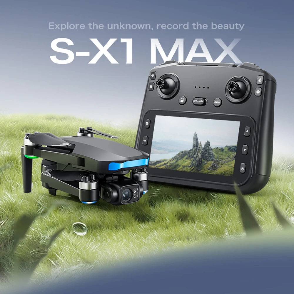 Mini drone S-X1 con schermo grande Gimbal a 3 assi Anti-Shake 5G GPS HD EIS Telecamere Drone aereo senza spazzole RC Quadcopter Giocattoli regalo