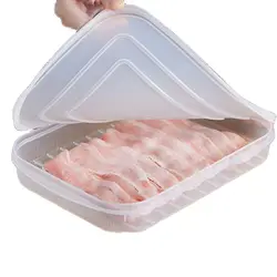 Plastic Bacon Keeper With Lids Airtight Bacon Thinly Cut Meat Cold Cuts Cheese Saver Food Storage Containers For Refrigerator