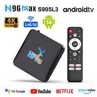H96 MAX TV Box New Deer Amlogic S905L3 Android 14.0 4K HD Output 100M/Lan Dual WiFi BT4.0+ Google Voice Assistant Android Tvbox