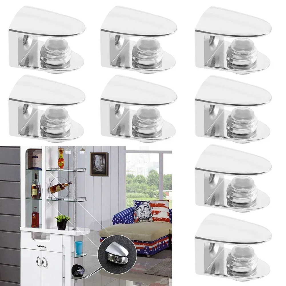 Glass Clamp Glass Shelf Supports Cabinet Display Cabinet Furniture Fasteners Screws For Closet Pantry Shelving Wardrobe