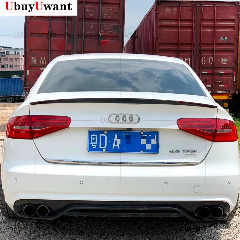 UBUYUWANT Rear Spoiler ABS Material Primer Color Car Tail Wing Decoration Trunk Spoiler For 2012 2013 2014 2015 Audi A4 B8.5