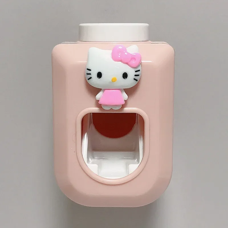 Hello Kitty Toothpaste Squeezer Sanrio Kawaii Cartoon Automatic Toothpaste Dispenser for Children Bathroom Supplies New 2024 Hot