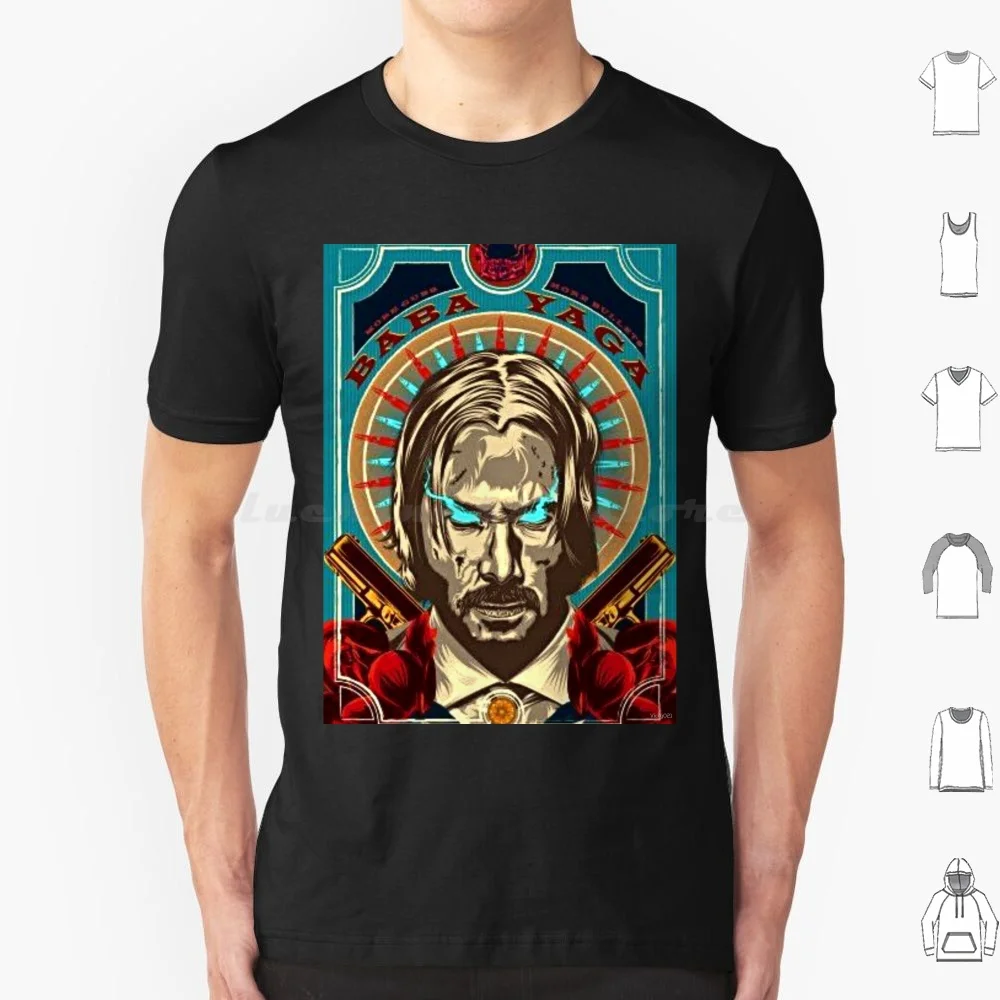 Baba Yaga Keanu Reeves Art T Shirt Cotton Men Women DIY Print Baba Yaga Keanu Reeves Art Baba Yaga Keanu Reeves Lightening Eyes