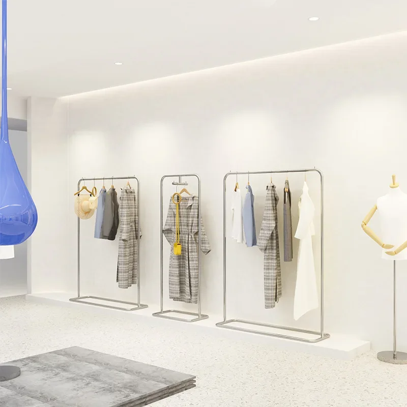 디스플레이 랙, 스테인리스 스틸, 행거, 나카지마 선반, 바닥부터 천장까지,