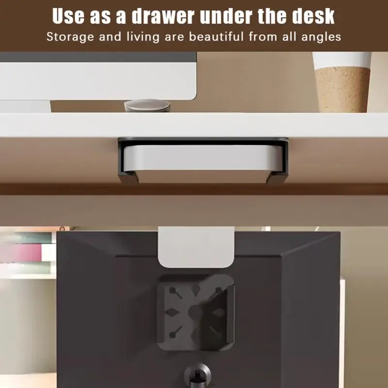 

Mini VESA Bracket For MacMini 2011 To 2024 M2 Pro Wall Mount Bracket Non-slip Save Desktop Space Ventilate Dissipate Heat